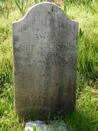 [Picture of John Turner grave]